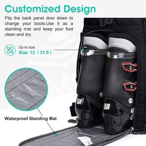 Muestra Gratuita de Bolsa de Esquí para Exteriores, Mochila de Gran Capacidad con 4 Bolsillos Delanteros para Ropa de Esquí, Botas y Accesorios - Product Image 5