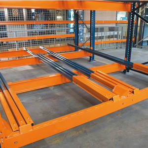 Étagères de stockage Étagères de stockage en acier d'entrepôt de haute qualité Push Back Palet Racking System Vente directe d'usine Push Back Rack - Product Image 2
