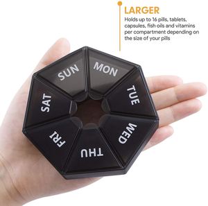 Organisateur de pilules hebdomadaire rond pour 7 jours - Product Image 3