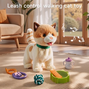 Giocattoli Elettrici per Bambini a Forma di Gatto in Peluche Tumama, Giocattoli Interattivi a Batteria, Gattino Musicale Imbottito per Accompagnare i Bambini - Product Image 2