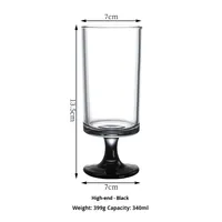 Tasse à vin en verre à cocktail transparente et durable de conception moderne créative pour l'usage de barre de partie