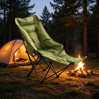 Chaise longue d'extérieur réglable par le fabricant avec dossier à 4 positions et coussin pour le camping et la plage