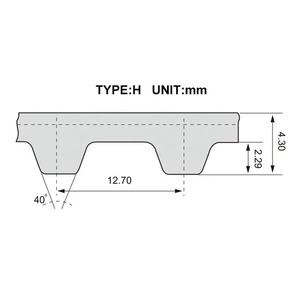 KML 190H 38 gigi 12.7mm gigi trapezoid Neoprene Industri Timing <span class=keywords><strong>Drive</strong></span> sabuk gergaji karet sinkron OEM - Product Image 3