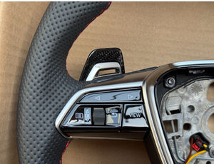 Volante de Coche, Accesorios para Coche, Volante de Cuero y Fibra de Carbono para <span class=keywords><strong>Audi</strong></span> S6 S7 A4 A5 A6 A7 Q3 Q5 A3 S3 S8 <span class=keywords><strong>R8</strong></span> - Product Image 3