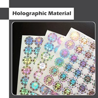 Étiquette de sécurité holographique inviolable et étanche, garantie d'authenticité, sceau de garantie inviolable, design Couronne et Pouce
