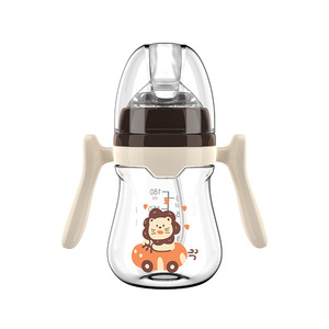 Biberon avec paille, biberon en PP de gros calibre, <span class=keywords><strong>anti</strong></span>-étouffement et <span class=keywords><strong>anti</strong></span>-flatulence, avec poignée, design de dessin animé - Product Image 6
