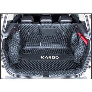 Alfombrilla de cuero para maletero de coche, forro de carga para <span class=keywords><strong>Skoda</strong></span> <span class=keywords><strong>Karoq</strong></span> 2017 2018 2019 2020 2021, alfombra, equipaje de maletero trasero 2022 <span class=keywords><strong>2023</strong></span> 2024 2025, alfombrillas - Product Image 1