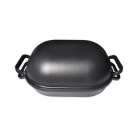 Cocotte en fonte pré-assaisonnée ovale pour pain au levain avec couvercle pour la cuisson