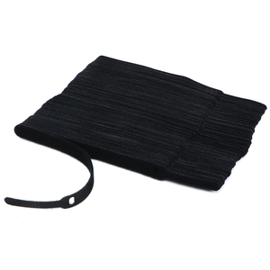 10x110mm Back-to-back Double Sided Eco-Friendly Nylon <b>Hook</b> Loop Cable Ties for Home Office Classroom Storage Organization Black - Product Image 2