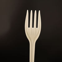 Couverts jetables en bagasse de canne à sucre certifiés compostables, écologiques et biodégradables (fourchette, couteau, cuillère), vaisselle jetable