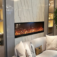 Cheminée électrique, cheminée électrique encastrée moderne, poêle décoratif à flamme multicolore pour salon, villa, hôtel