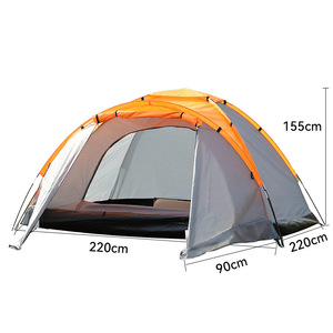 Carpa de Túnel Impermeable para Acampar al Aire Libre, para 3-4 Personas, Familiar, de Emergencia, Camuflaje, para las Cuatro Estaciones, de Poliéster Tafetán y Fibra de Vidrio Diagonal - Product Image 5