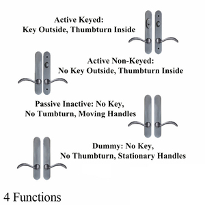Bộ Tay Nắm Cửa Hàng Hiên Xoay Xi Lanh Kiểu Mỹ Tay Nắm Cửa Bản Lề Bằng Gỗ Frenchwood Đồ Trang Trí Khóa Nhiều Điểm Có Tay Cầm PZ 3-5/8 Inch (92Mm) - Product Image 5
