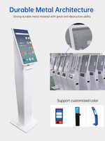 Kiosco de Autoservicio de 21.5 Pulgadas con Soporte de Piso, Terminal de Autopago, Escáner QR, NFC Opcional para Restaurantes y Tiendas de Conveniencia