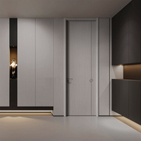Dalle de finition d'usine de porte de chambre à coucher intérieure en bois massif minimaliste pour l'isolation phonique d'utilisation de salon de maison