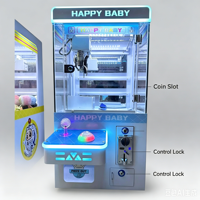 Machine à grue commerciale intelligente à monnayeur, style Happy Baby Tide House, pour la distribution de cadeaux et de peluches dans les zones de jeux d'arcade