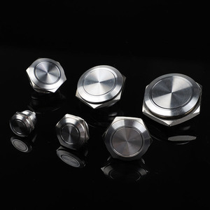 Piezoelektrik sualtı anlık dokunmatik basma düğmesi Metal yuvarlak 19mm su geçirmez Piezo anahtarı - Product Image 2