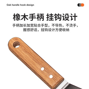 Stainless Steel Pizza Spatula 10 Inch Square With Wooden Handle For Baking And Frying Fish Transfer - Product Image 4