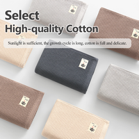 Serviette en coton gaufré professionnelle ultra douce et absorbante pour salle de bain, cuisine, hôtel, serviette de toilette écologique
