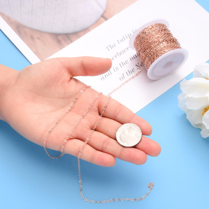 Catena in ferro <span class=keywords><strong>oro</strong></span> rosa 235SF da <span class=keywords><strong>uomo</strong></span>, catena a rullo estensibile per chiavi, collana fai da te, braccialetti, <span class=keywords><strong>collane</strong></span>, catene in metallo - Product Image 4