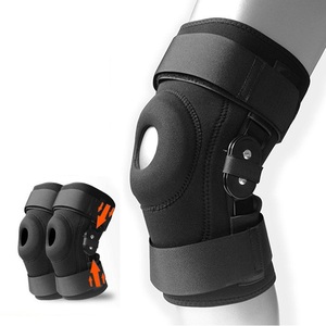 Genouillère en néoprène avec stabilisateurs latéraux, support sportif pour genou, sangle de maintien, protection articulaire, housse en silicone - Product Image 1