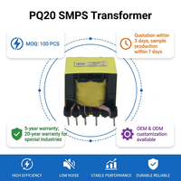 Transformateur abaisseur de tension U/L 220 V vers 12 V pour LED, à noyau de ferrite, alimentation à découpage haute fréquence, transformateur PQ20
