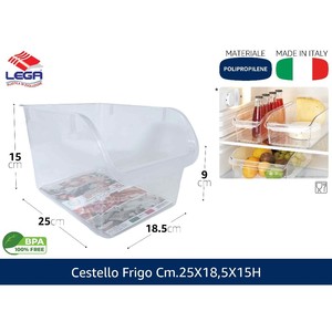 CM.25X18,5X15h Cestello Contenitore per Frigorifero per uno Stoccaggio Efficiente - Product Image 1