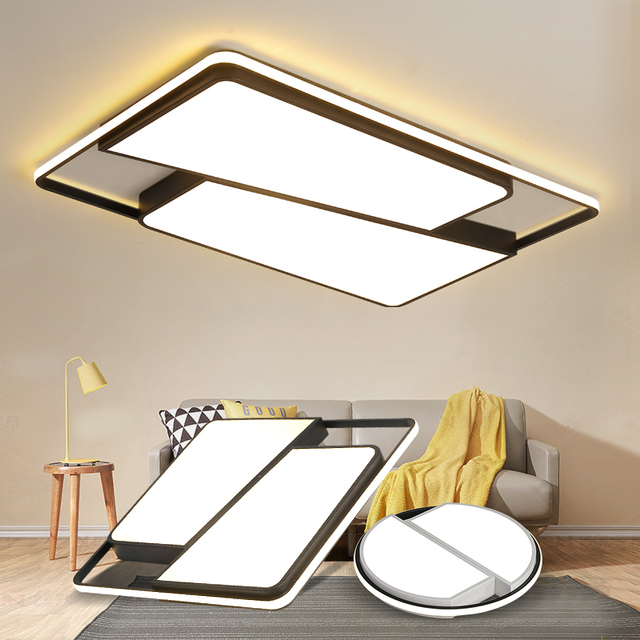Wholesale Sale Rectangular Acrylic Modern Led Lamparas Dimmable Room Smart Ceiling Lamp