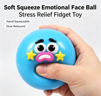 Jouet Squishy Visage Mignon, Jouet Anti-Stress à Remontée Lente, Jouet Sensoriel pour Enfants, Cadeau de Fête