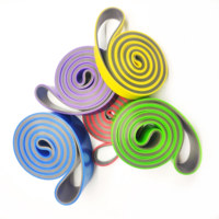 Logotipo personalizado 208 Cm Fitness Circle Bandas De Resistencia Ejercicio Estiramiento Bandas De Resistencia Set Pull up Assist Band para entrenamiento