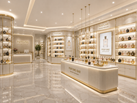 Vitrine à parfums détachable sur mesure |   Bar à parfums mobile et design de petit kiosque |   Comptoir de vente au détail modulaire pour les boutiques de parfums