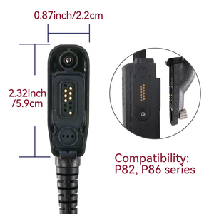 Conector GP328 de 7 pines, auriculares con micrófono, tubo acústico, PTT, auricular para walkie talkie GP328 GP338 GP340 GP380 TC-980 PT558 - Product Image 5