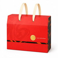 Boîte de transport alimentaire en carton ondulé personnalisable avec logo, quatre coloris, poignée intégrée et corps conique pour commandes en gros et impression couleur