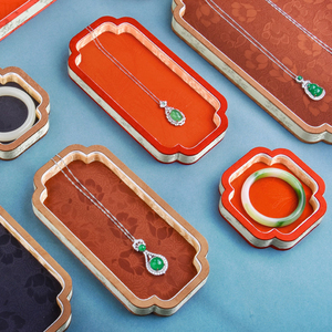 Bandeja para Joyas Estilo Palacio Jinsky, Color Negro, con Diferentes Formas y Tamaños, Bandeja Vacía para Exhibición de Joyas de Lujo - Product Image 3