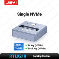 علبة JEYI فائقة المحمولية لـ M.2 SSD بمنفذ Type-C USB3.2 بسرعة 10 جيجابت/ثانية، هيكل ألومنيوم مع حماية ضد الكتابة، تصميم نحيف لـ NVMe/SATA مع ضمان لمدة 3 سنوات