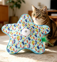 Jouet d'exercice pour chat d'intérieur écologique et simple, interactif électrique en forme de croix, traîneau papillon avec queue en plastique colorée