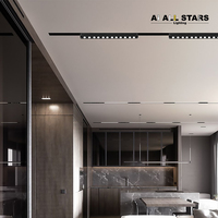 Système d'éclairage commercial intelligent à rail magnétique DC48V à profil bas, dimmable, pour intérieur, avec spots LED encastrés sur rail magnétique