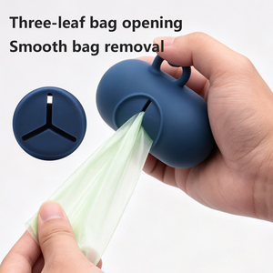 Distributeur portable de sacs à déjections canines en silicone, support de sacs à crottes en forme de capsule, attache de laisse en forme de cœur pour les propriétaires d'animaux en promenade - Product Image 2