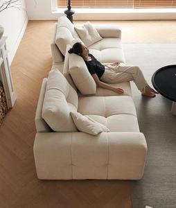 Sofá Seccional de Tela, Moderno, Tapizado, con Brazos Acolchados, Mueble Práctico para Sala de Estar - Product Image 5