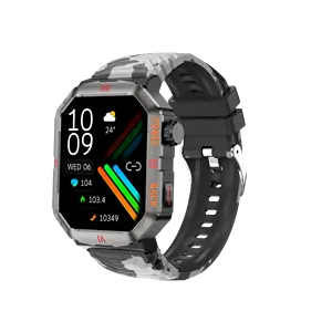 Ip67 กันน้ํา 100+ กีฬาฟิตเนสการตรวจสอบสุขภาพผู้ชายผู้หญิง Smartwatch พร้อมหน้าจอสัมผัส 2.01 นิ้ว