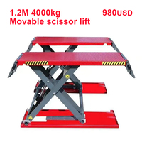 Prix Usine Pont Élévateur Ciseaux Mobile Hydraulique 4000kg 1.2m/1.4m/1.6m/1.8m pour Voiture à Vendre