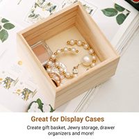 Boîte carrée en bois, plateau en bois naturel vierge pour plantes succulentes, porte-alliances de mariage et boîte de rangement personnalisée gravée