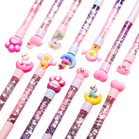 Stylo Gel Liquide Pailleté Licorne Noël 0,5 mm en Plastique, Encre Noire, Fournitures de Bureau et Papeterie, Vente en Gros