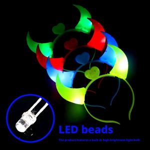 ที่คาดผม LED ขนาดใหญ่ ไฟส่องสว่าง ประดับแตร สำหรับงานเทศกาล การแสดง ปาร์ตี้ฮาโลวีน คอสเพลย์ - Product Image 5