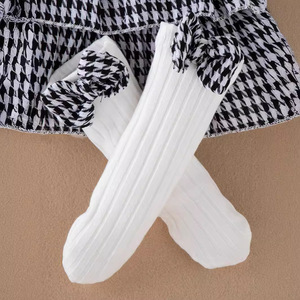 أزياء جديدة للفتيات الصغيرات + تنورة حمالة منقوشة + قبعة طقم طفل حديث الولادة ثلاث قطع - Product Image 6