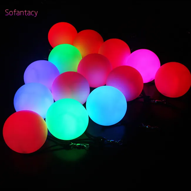 Aazon hot sale cheapest led juggling balls Glowing poi ball