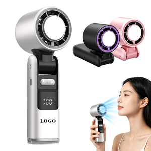 Wholesale 2400mAh Type-C Rechargeable <b>Led</b> Hand Fan Ergonomic Design Lightweight Turbo Fan Quiet Operation Foldable <b>Mini</b> Fan - Product Image 1