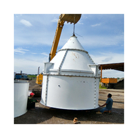 Silo in Acciaio di Grande Volume da 1000 Tonnellate con Motore per Cemento Sfuso e Ceneri Volanti, Riutilizzabile per Costruzioni in Calcestruzzo
