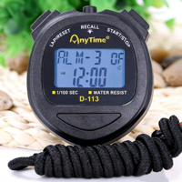 Chronomètre numérique professionnel de précision avec double affichage LCD, étanche, rétroéclairé, 60 mémoires, léger et mini électronique