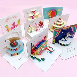 Campione gratuito Mini 3D Pop-up carte regalo <span class=keywords><strong>di</strong></span> auguri grazie benedizione <span class=keywords><strong>buon</strong></span> <span class=keywords><strong>compleanno</strong></span> carta <span class=keywords><strong>di</strong></span> invito carta <span class=keywords><strong>di</strong></span> stampa a caldo - Product Image 2